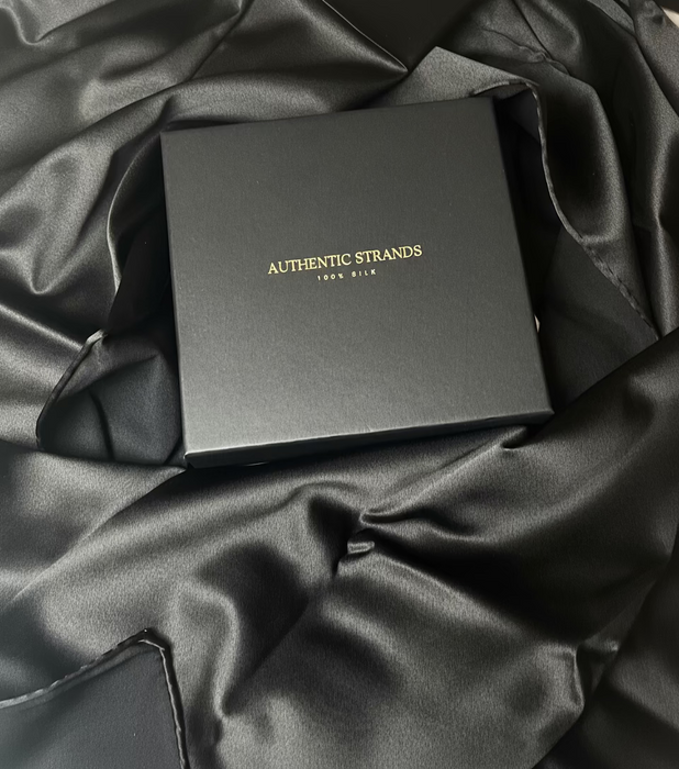 Black 100% Pure Mulberry Silk Scarf