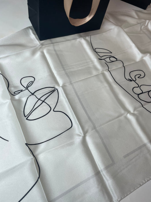 Design Pearl Faces 100% Pure Mulberry Silk Scarf
