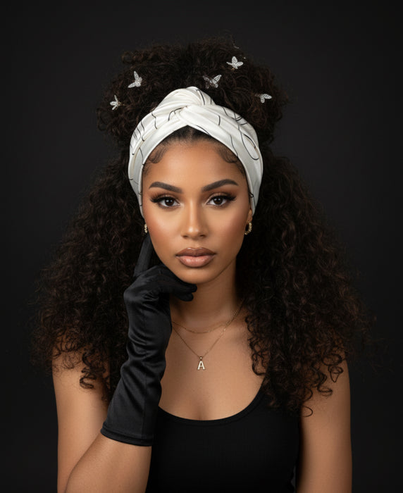 Design Pearl Faces 100% Pure Mulberry Silk Scarf