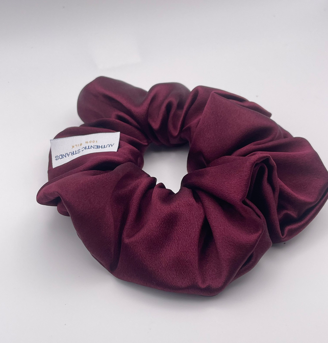 Orchid Plum 100% Mulberry Silk Scrunchies