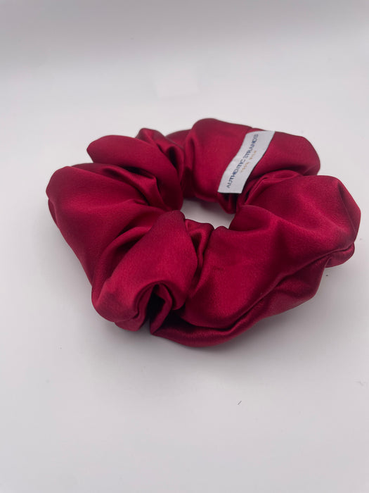 Crimson Red 100% Mulberry Silk Scrunchies