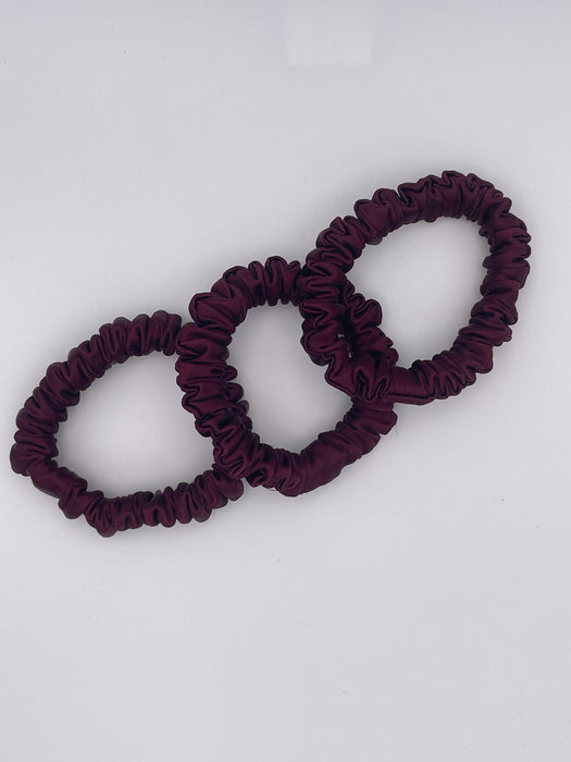 Orchid Plum 100% Mulberry Silk Scrunchies