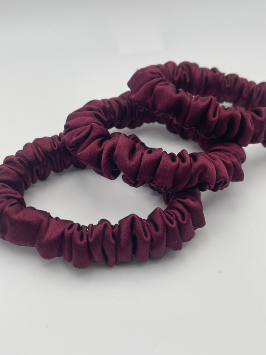 Orchid Plum 100% Mulberry Silk Scrunchies