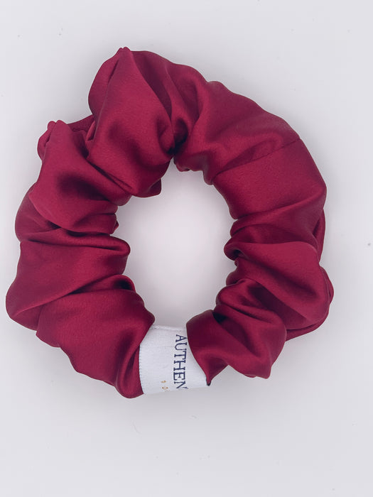 Crimson Red 100% Mulberry Silk Scrunchies